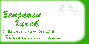 benjamin kurek business card